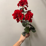 Red Geranium Spray | 26.5”