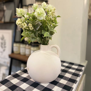 Matte Ball Vase with Handle