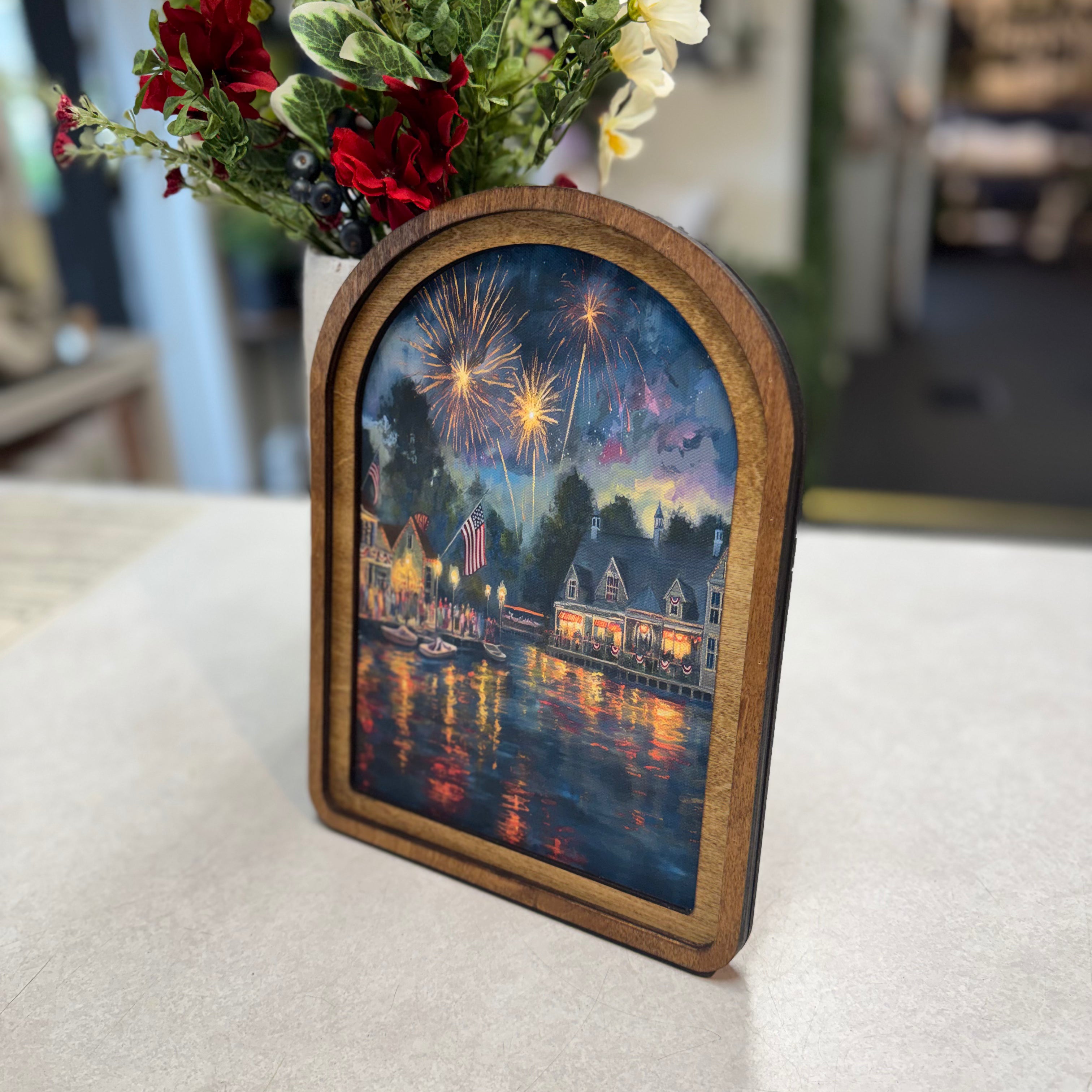 Arch Top 4th of July Framed Art: 8.25x11"