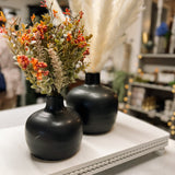 Black Round Vase - 2 Sizes