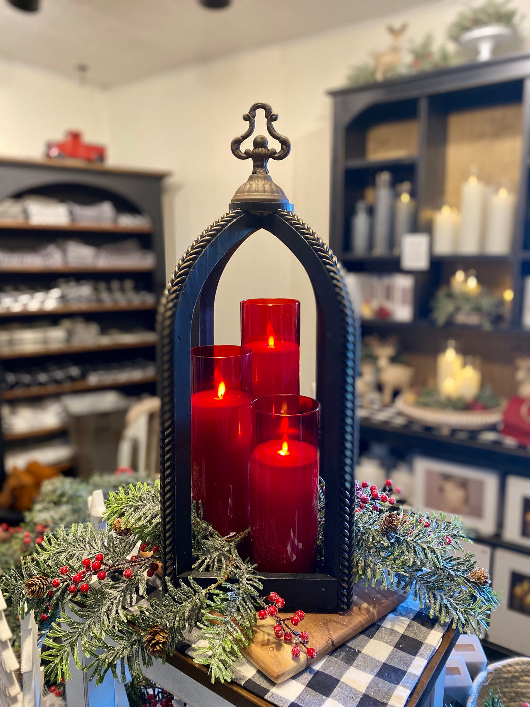 RED | Glass Jar Moving Flame Candles
