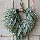 Hourglass Greens Mini Hanging Wreath | 11"