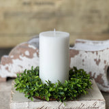 Lyric Boxwood Candle Ring | 4.5"