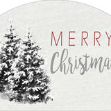 Winter Pines Merry Christmas - Outdoor Plaque