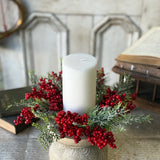 Garnet Grove Cedar Candle Ring | 4"