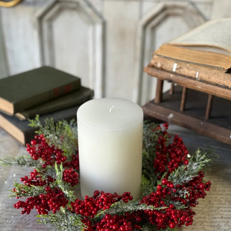 Garnet Grove Cedar Candle Ring | 6"