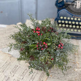 Wintry Mix Greenery | Red