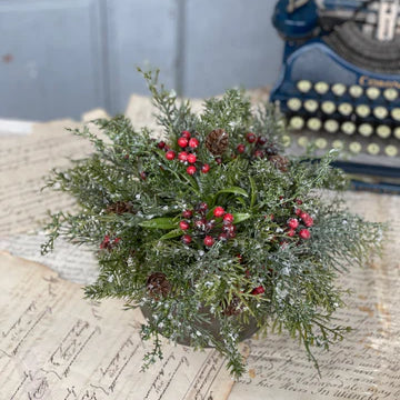 Wintry Mix Greenery | Red