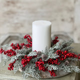 Winterberry Charm Candle Ring | 4"