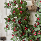 Holly Hanging Wreath w/ Berry | 18"