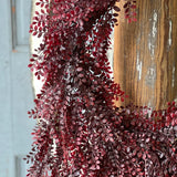 Red Ruta Rue Hanging Wreath | 24"