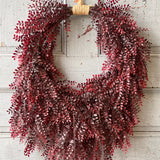 Red Ruta Rue Hanging Wreath | 24"
