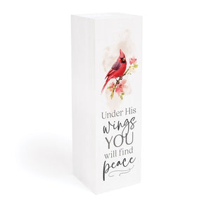 Under His Wings You Will Find Peace | Sign