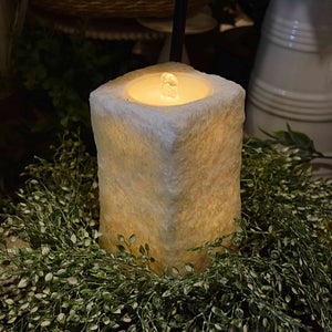Square Water Fountain Candle