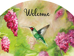Hummingbird Pink - Outdoor Plaque