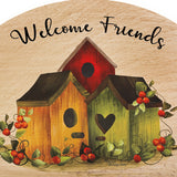 Olive Triple Birdhouse - Outdoor Plaque