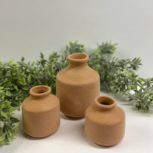 Mini Terracotta Vases | Set of 3